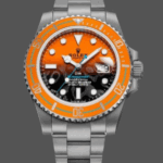 Rolex Submariner DIW Persimmon Orange Black Dial Ceramic Orange Bezel