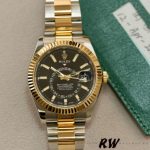 Rolex Sky-Dweller 326933 Black Dial Stainless Steel 42MM Mens Replica Watch - Image 2