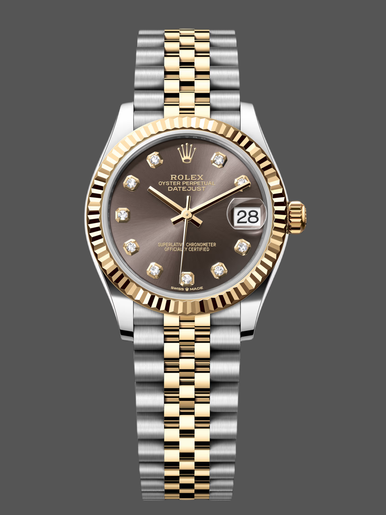 0D847044-9594-DB1D-EC25-5B07EBE524F9 Rolex Datejust 31mm Stainless Steel and Yellow Gold 278273 0022 Grey Diamond Jubilee - Image 1