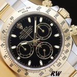 Rolex Daytona 116523 Stainless Steel Black Dial 40mm Mens Replica Watch - Image 3