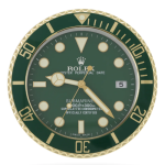 Rolex Submariner Green & Gold Wall Clock