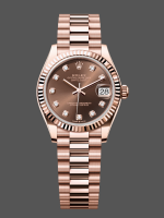 Rolex Datejust 31mm Chocolate Dial Diamond Markers m278275 0010 Women's Watch