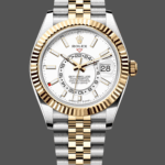 Rolex Sky Dweller 42 White Dial Yellow Gold Stainless Steel Jubilee 336933 0006
