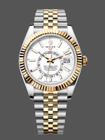 Rolex Sky Dweller 42 White Dial Yellow Gold Stainless Steel Jubilee 336933 0006