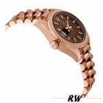 Rolex Datejust 279175 Chocolate Index Dial Fluted Bezel 28mm Lady Replica Watch - Image 2