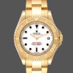 Rolex Yacht-Master 168628 White Dial Yellow Gold 35MM Unisex Replica Watch
