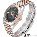 Rolex Datejust 126301 Rose Gold Slate Grey Wimbledon Dial 41MM Mens Replica Watch - Image 2