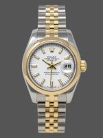 Rolex Datejust 179163 White Index Dial Domed Dezel 26MM Lady Replica Watch
