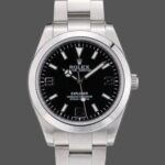 Rolex Explorer 42002 Stainless Steel Black Dial 39MM Mens Replica Watch