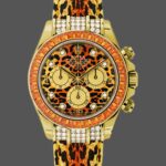 Rolex Daytona 116598 Leopard Orange Diamond Dial 40MM Mens Replica Watch