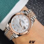 Rolex Datejust 126301 Rose Gold Sundust Diamonds Dial 41MM Mens Replica Watch - Image 3