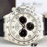 Rolex Daytona 116519 Panda Dial Black Leather Strap 40mm Mens Replica Watch - Image 3