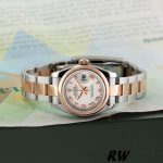 Rolex Datejust 179161 Stainless Steel and Everose Gold White Roman Dial 26MM Lady Replica Watch - Image 4