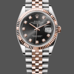 Rolex Datejust 36 Everose Gold Black Diamond Dial M126231 0019 Women's Watch