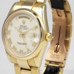 Rolex Day-Date 118208 Roman Numeral Pyramid Ivory Dial 36mm Unisex Replica Watch - Image 2