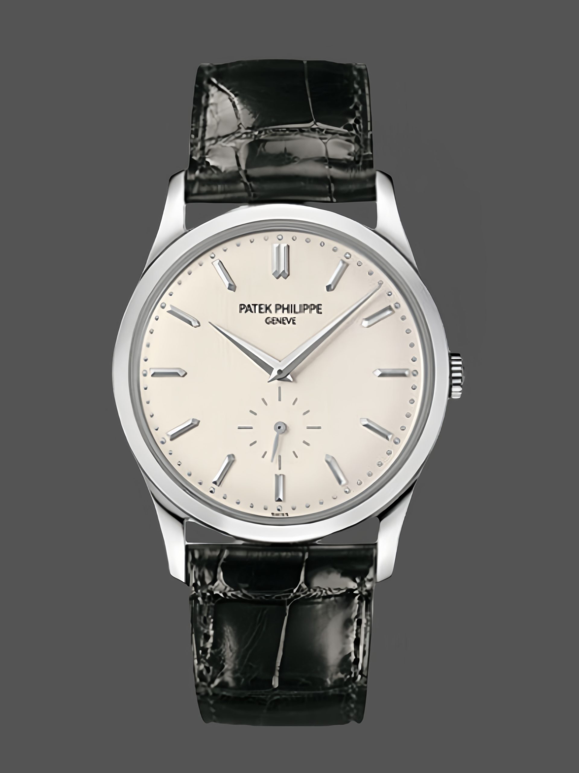11E08557-6BF8-3D7C-90AF-02C51A5F8DE6 Patek Philippe Calatrava Silver Dial 18 kt White Gold 5196G 001 - Image 1
