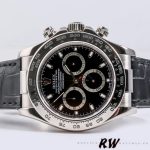 Rolex Daytona 116519 White Gold Black Dial 40mm Mens Replica Watch - Image 4