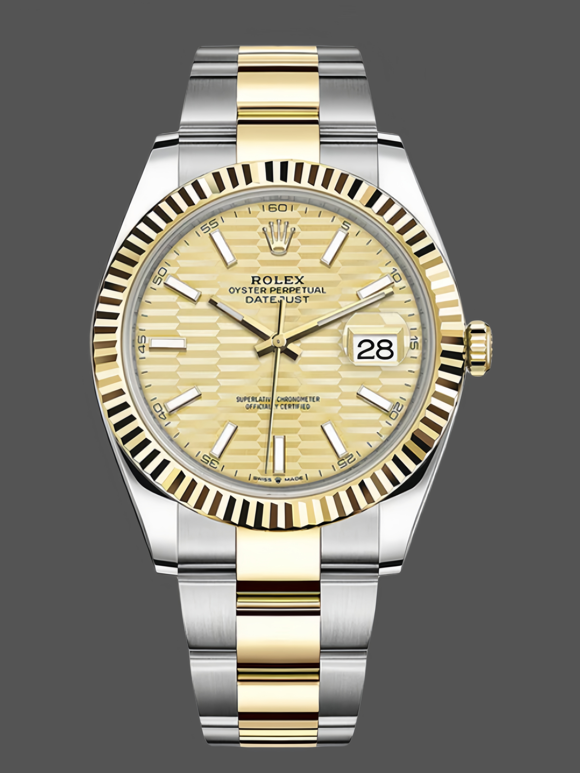 126C48A8-E402-37DA-102B-0861AD9B6174 Rolex Datejust 126233 Champagne Motif dial 36MM Unisex Replica Watch - Image 1