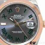 Rolex Datejust 126301 Rose Gold Slate Grey Wimbledon Dial 41MM Mens Replica Watch - Image 5