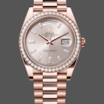 Rolex Day-Date 228345RBR 0007 Sundust Diamond Dial Diamond Bezel 40mm Mens Replica Watch