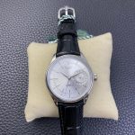 Rolex Cellini Date 50519 Black Leather Silver Dial 39mm Mens Replica Watch - Image 3