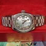 Rolex Datejust 179179 Black MOP Diamond Dial Fluted Bezel 26MM Lady Replica Watch - Image 5