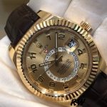 Rolex Sky-Dweller 326138 Champagne Arabic Dial Yellow Gold 42MM Mens Replica Watch - Image 3