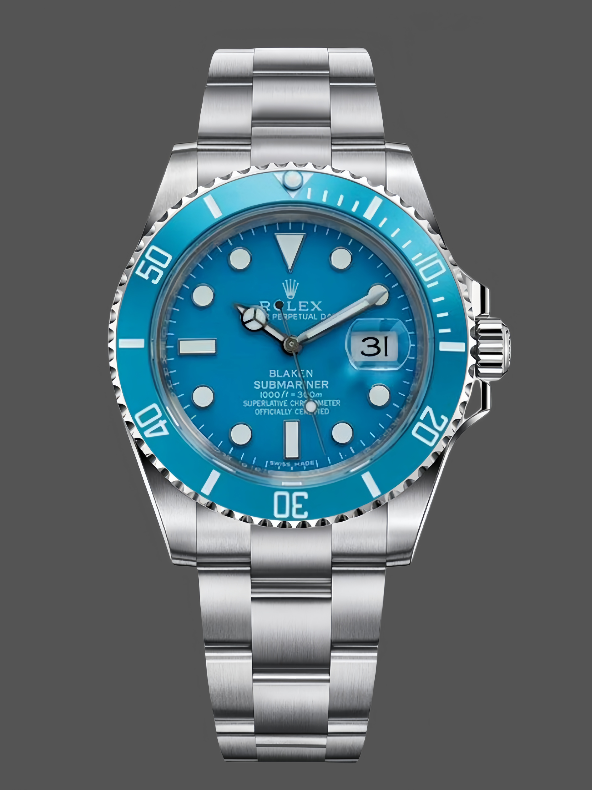 13DB2955-ED64-832F-5EC0-66680C0D15D1 Rolex Submariner Date 41 Turquoise Blaken Goldsmith & Complications - Image 1