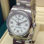 Rolex Oyster Perpetual 176200 Stainless Steel White Dial 26MM Lady Replica Watch - Image 3