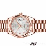 Rolex Datejust 178275 Everose Gold Jubile Silver Dial 31mm Lady Replica Watch - Image 4