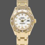 Rolex Pearlmaster 80318 Yellow Gold White Dial 29MM Lady Replica Watch