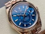 Rolex Sky Dweller 42 Everose Gold Blue Green Dial m336935 0005 Men's Watch - Image 4