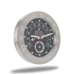 Rolex Yacht Master Silver & Black Wall Clock - Image 2