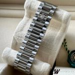 Rolex Day-Date 218206 Ice Blue Roman Numeral Dial Platinum 41MM Mens Replica Watch - Image 6