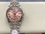 Rolex Datejust 278271 Sun Dust Roman Dial Two Tone Rose Gold Fluted Bezel Jubilee - Image 3