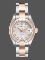 Rolex Datejust 179161 Stainless Steel and Everose Gold Silver jubilee anniversary Dial 26MM Lady Replica Watch