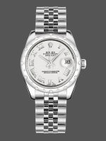 Rolex Datejust 178344 Stainless Steel White Roman Numeral Dial 31MM Lady Replica Watch