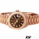 Rolex Datejust 279175 Chocolate Index Dial Fluted Bezel 28mm Lady Replica Watch - Image 4