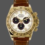 Rolex Daytona 116518 Ivory Dial Brown Leather Strap 40mm Mens Replica Watch