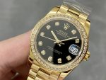 Rolex Datejust 31mm Yellow Gold Black Dial 178288 0011 Ladies Watch - Image 5