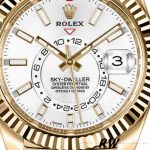 Rolex Sky-Dweller 326138 White Dial Yellow Gold 42MM Mens Replica Watch - Image 2