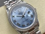 Rolex Day Date 36 Diamond Bezel Ice Blue Roman Dial m128396tbr 0019 - Image 4