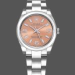 Rolex Oyster Perpetual 177200 Pink Dial Domed Bezel 31mm Lady Replica Watch
