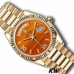 Rolex Day-Date 128238 Fluted Bezel Carnelian dial 36MM Unisex Replica Watch - Image 12