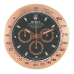 Rolex Daytona Rose Gold & Black Wall Clock