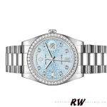 Rolex Day Date 118346 Blue Diamond Dial Platinum 36mm Unisex Replica Watch - Image 4