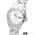 Rolex Masterpiece Pearlmaster 80319 White Dial 29MM Lady Replica Watch - Image 4