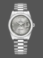 Rolex Day-Date 118206 Rhodium Grey Dial Roman Numerals 36mm Unisex Replica Watch