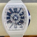 Swiss Franck Muller Framulan V45 White Ceramic Yacht Model Blue Number