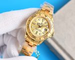 Rolex Yacht-Master 169628 Yellow Gold Champagne Dial 29mm Lady Replica Watch - Image 4